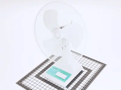 Oscillating Office Desk Fan 3D model