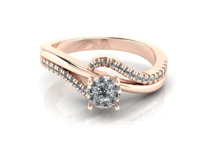 Diamond Ring for women  3D print model
