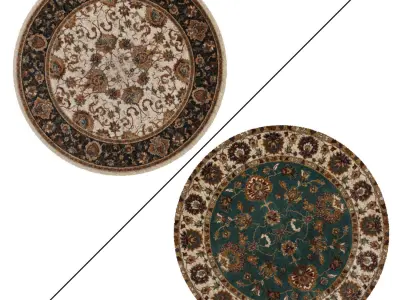 Round Rug Set 289 3D model