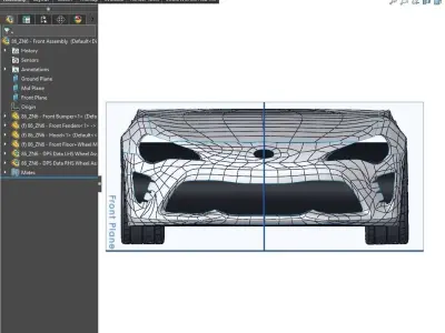 86 ZN6 Front Assembly Exterior Surfaces - 3D Laser-Scanned 3D model