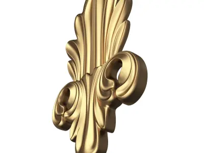 Carved Decor Furniture 02 Low-poly 3D model