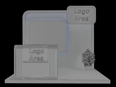  Booth Exhibition Stand A15c 3D model