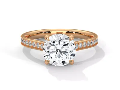 solitaire ring with detail images and 360 render videos 97 3D print model