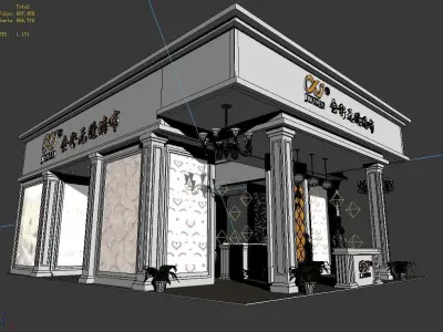 Booth - Area - 12X9-3DMAX2009-01 3D model