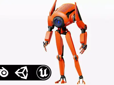 ANDROID MO Rigged for Unreal Engine - Unity - MIXAMO 3D model