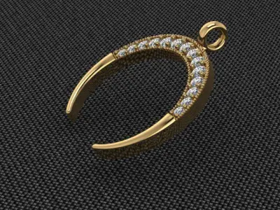 Moon Pendant 3D print model