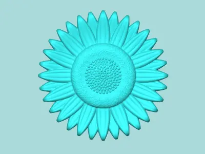 Sunflower 15 - Silicone Mold Maker - Template 3D print model