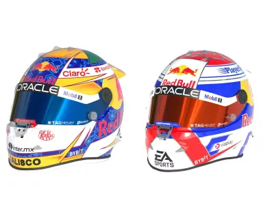 F1 Red Bull Helmets 2024 3D model