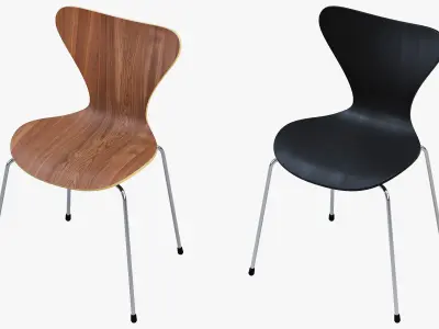 Fritz Hansen Series 7 chair 3D model