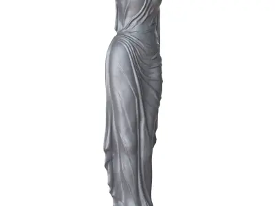 Art Deco Aluminum Sculpture 3D model