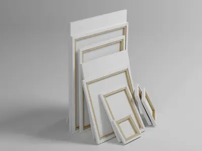 Painting Canvases Models Collection  Low-poly 3D model