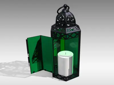 Moroccan Lantern 03 Low-poly 3D model