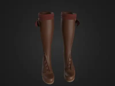 Women Boots 03 Low-poly 3D model