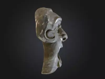 Stone Mask Face Low-poly 3D model