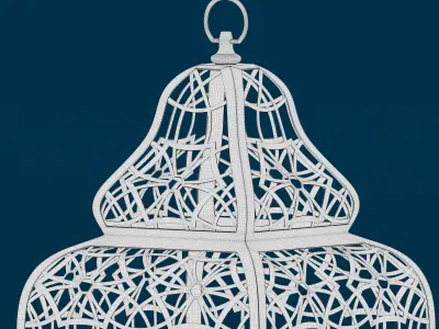 Ornate Moroccan lantern 3D model