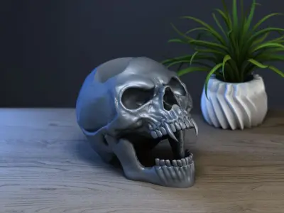 Ps5 controller stand  scream wild Skull ps5controller holder 3D print model