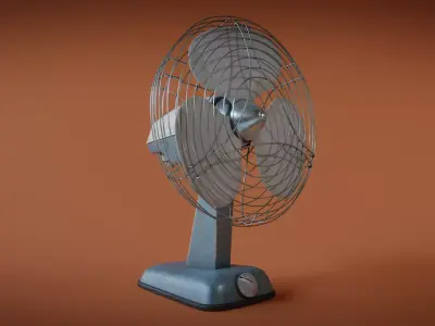 Vintage Fan Low-poly 3D model