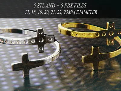 Cross Ring for 3d Printing Free 3D print model