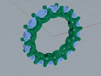 Oval Eternity Band 3D print model