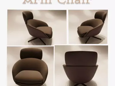 Arm chair Low-poly 3D model