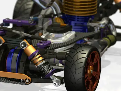 RC CAR CHASSIS KIT 3D printable model 3D print model