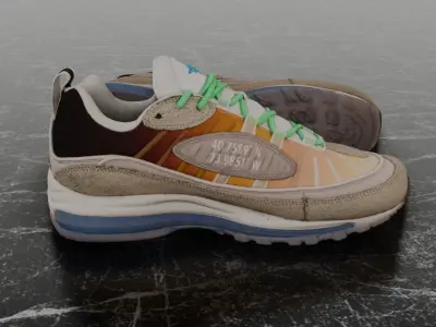 NIKE AIR MAX 98 ON AIR NYC LA MEZCLA 3D SHOES 3D model