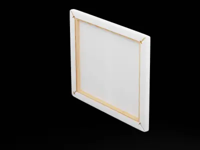 Painting Canvas Low-poly 3D model