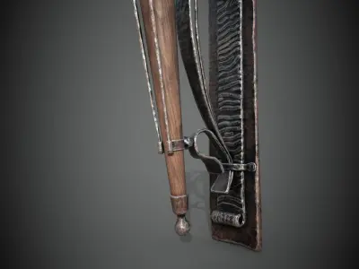 Torch - with 3 different textures sets Low-poly 3D model