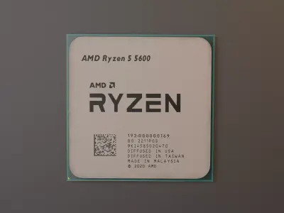 Computer CPU Ryzen 5 5600 3D model 3D model