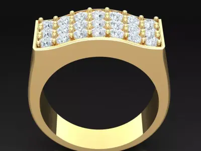 Luxury Men Rings Designs 5MR093 3D print model