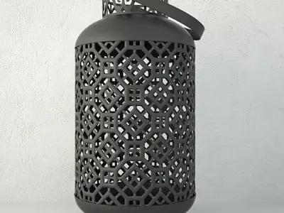 Black Metal Lanterns 3D model