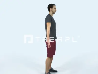 Jest 01G Animated Rigged Summer Casual Man Low-poly 3D model
