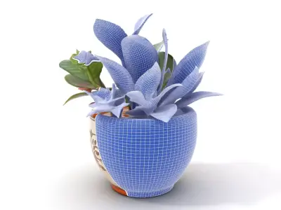 Decorative Ceramic Planter model pack Low-poly 3D model