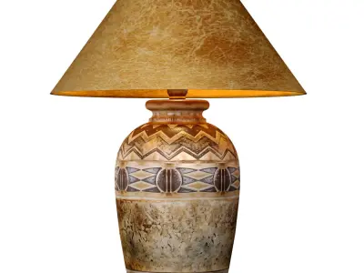 Rustic Southwest Country Nightstand bedside Provence Table Lamp  3D model