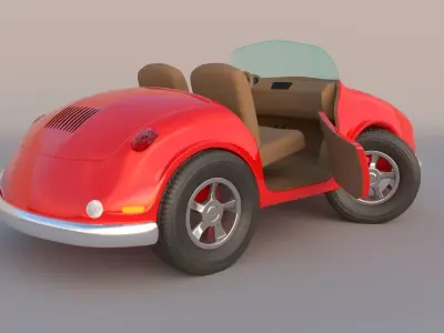 Toy car Low-poly 3D model
