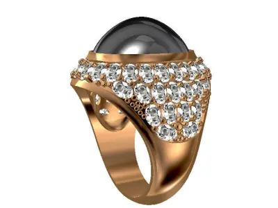 Unique mens rings 3D print model