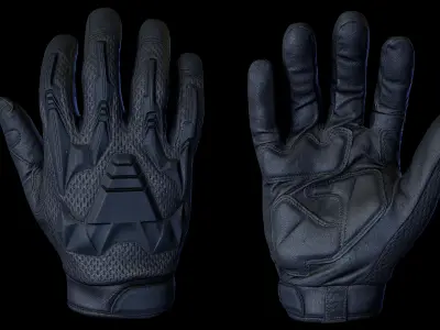 Tactical Gloves 027 Low-poly 3D model