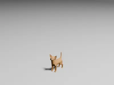 LowPoly Dogs pack Low-poly 3D model