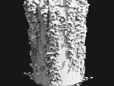 Ivy in round tubs 3D model