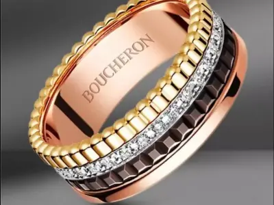 Brand Jewelry Boucheron Set Gold 3D print model