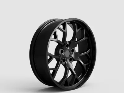 Car wheel Low-poly 3D model
