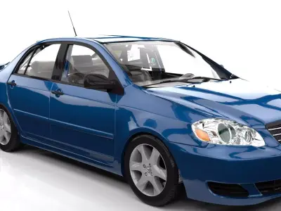 TOYOTA  CORROLLA LE 2007 Low-poly 3D model