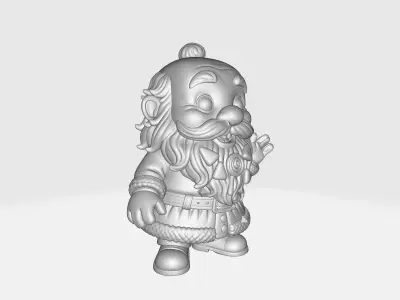 Candy Santa Claus Figurine Whimsical Holiday Santa Decoration 3D print model