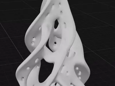 Modern Flame Shaped Luminary 3D print model