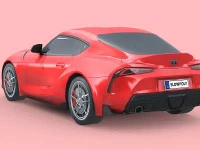 Toyota Supra 2020 Low-poly 3D model