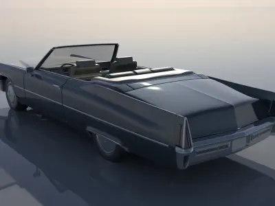 Cadillac Deville Convertible 1970 3D print model