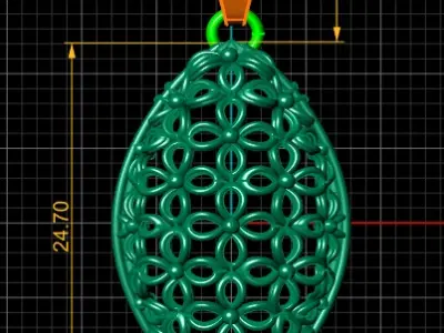 MAJESTIC GOLD PENDANT 3D PRINTABLE MODEL 3D print model