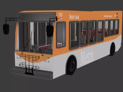 Lowpoly Bus Free low-poly 3D model