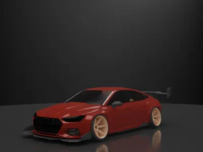 Spoiler   Splitter  Sideskirt            Car not Included Low-poly 3D model