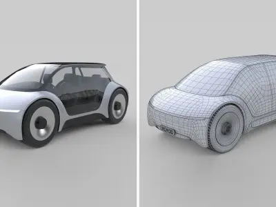 Compact Futuristic Utility EV 3D model